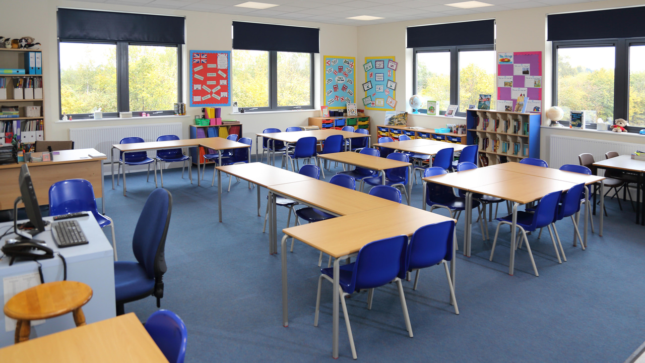 An empty classroom An empty classroom