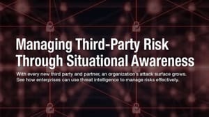 Report cover that says Managing Third-Party Risk Through Situational Awareness. It can be downloaded from the reports page. Report cover that says Managing Third-Party Risk Through Situational Awareness. It can be downloaded from the reports page.