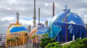 Painted industrial gas tanks Painted industrial gas tanks