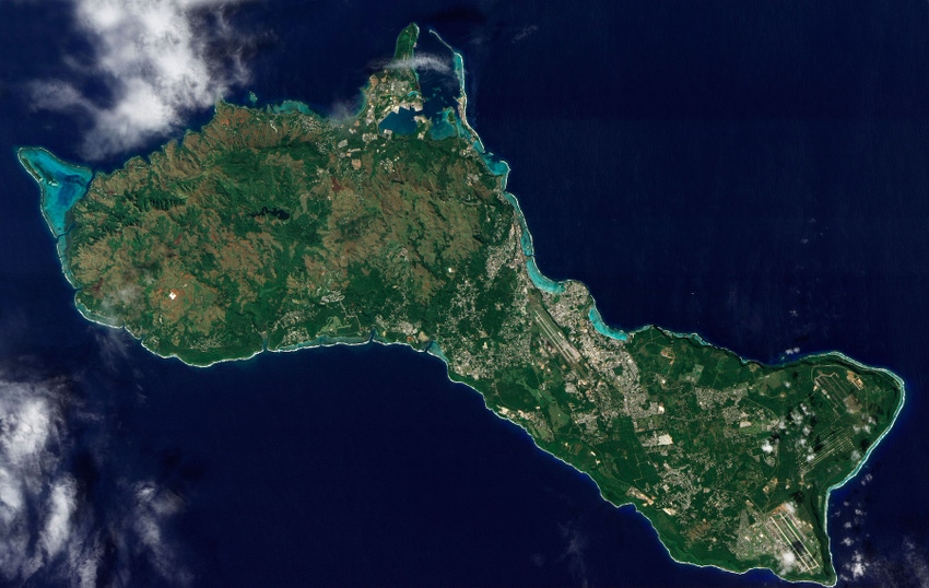 Satellite image of Guam