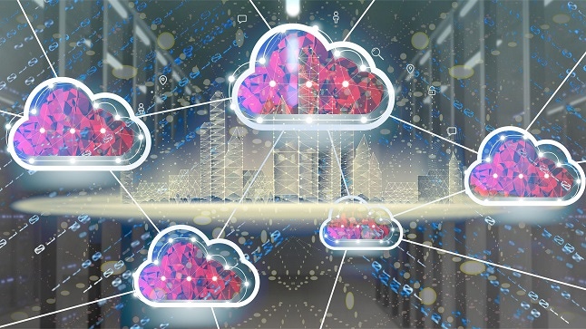Concept art for artificial intelligence and cloud computing Concept art for artificial intelligence and cloud computing