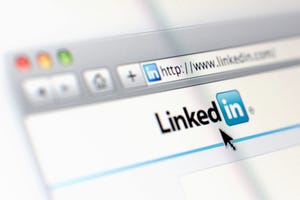 LinkedIn on a browser with the URL displayed