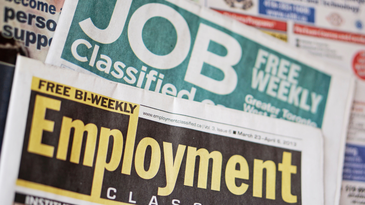A job classifieds newspaper A job classifieds newspaper