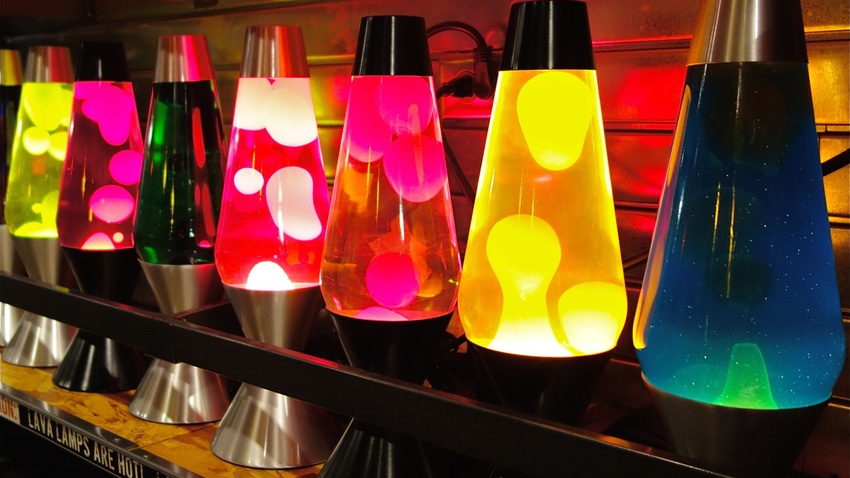 Lava lamps used in the Wall of Entropy at Cloudflare.