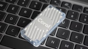 A Coral AI USB accelerator A Coral AI USB accelerator