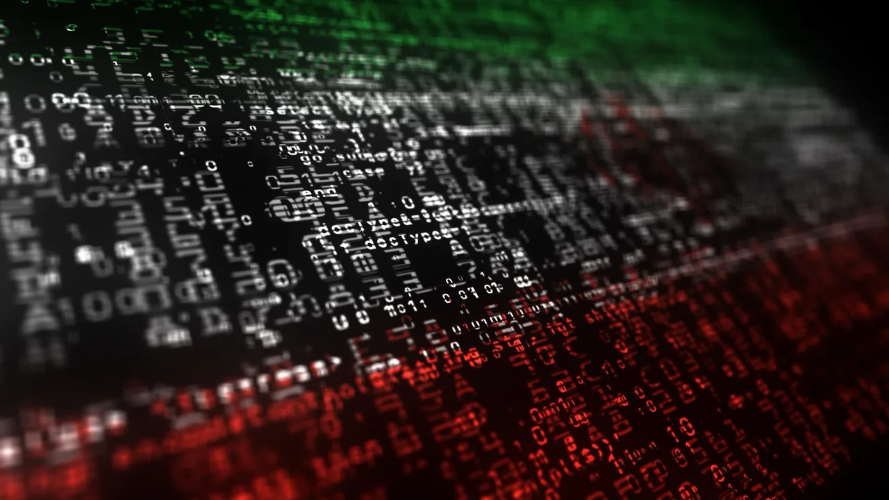 コードで作成されたイランの国旗 コードで作成されたイランの国旗