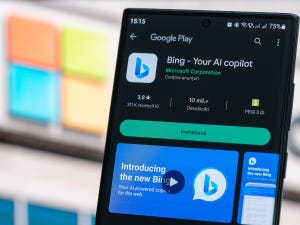 The Bing AI app on an Android