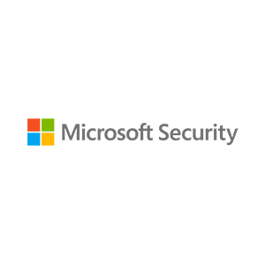 Logo of Microsoft Security on a white background.