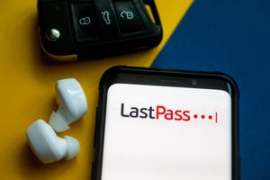 LastPass logo displayed on mobile device screen