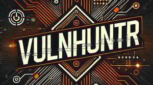A stylized chip design with the words Vulnhuntr across. A stylized chip design with the words Vulnhuntr across.