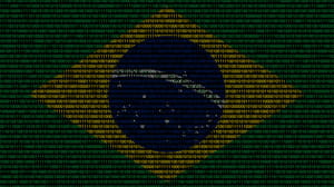 A depiction of the flag of Brazil made with binary code. A depiction of the flag of Brazil made with binary code.