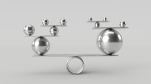 Perfect harmony of shiny chrome balls.Teamwork,Risk and Balance concept Perfect harmony of shiny chrome balls.Teamwork,Risk and Balance concept