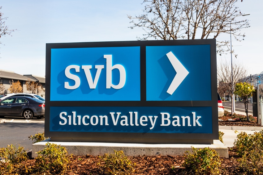 Silicon Valley Bank logo at their headquarters