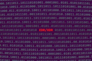The letters EDR/XDR amid binary code