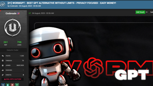 An ad for WormGPT An ad for WormGPT