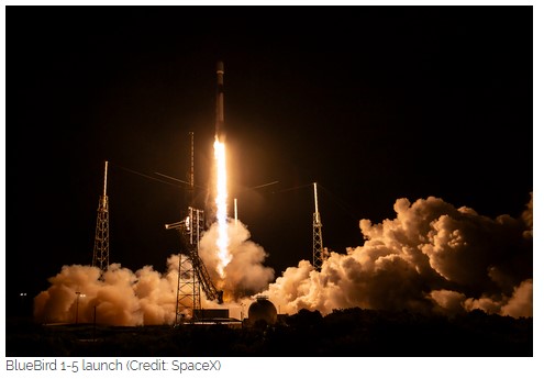 AST SpaceMobile puts first five commercial LEO satellites into orbit ...