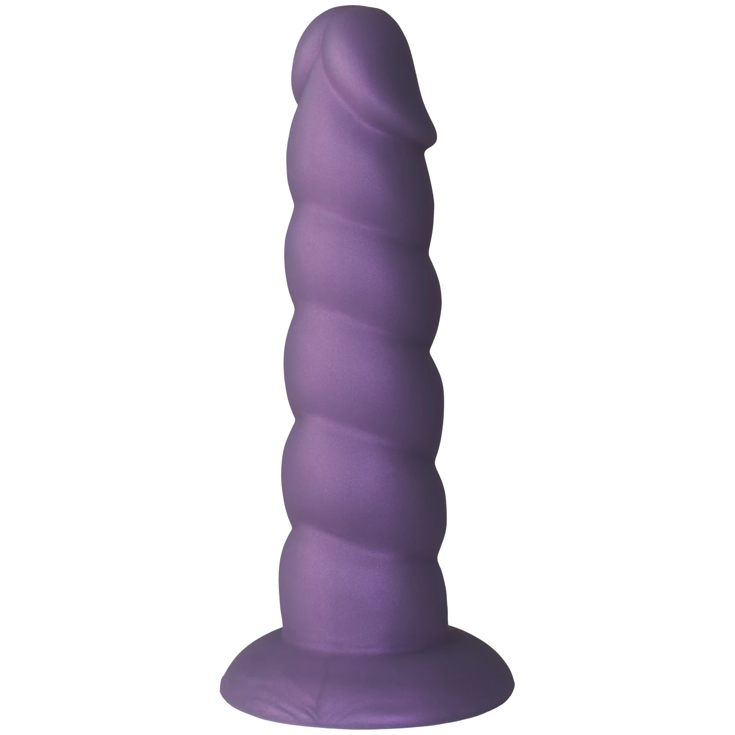 Baseks Swirly Silikondildo Violett mit Saugnapf 17,5 cm var 1