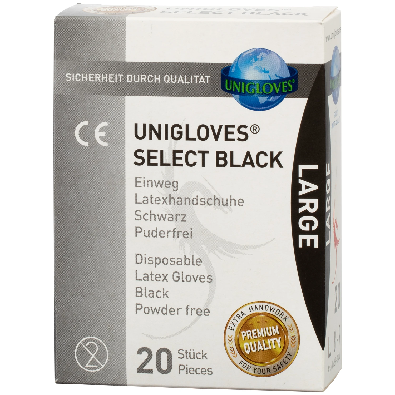 Gants Noirs en Latex 20 pcs 1