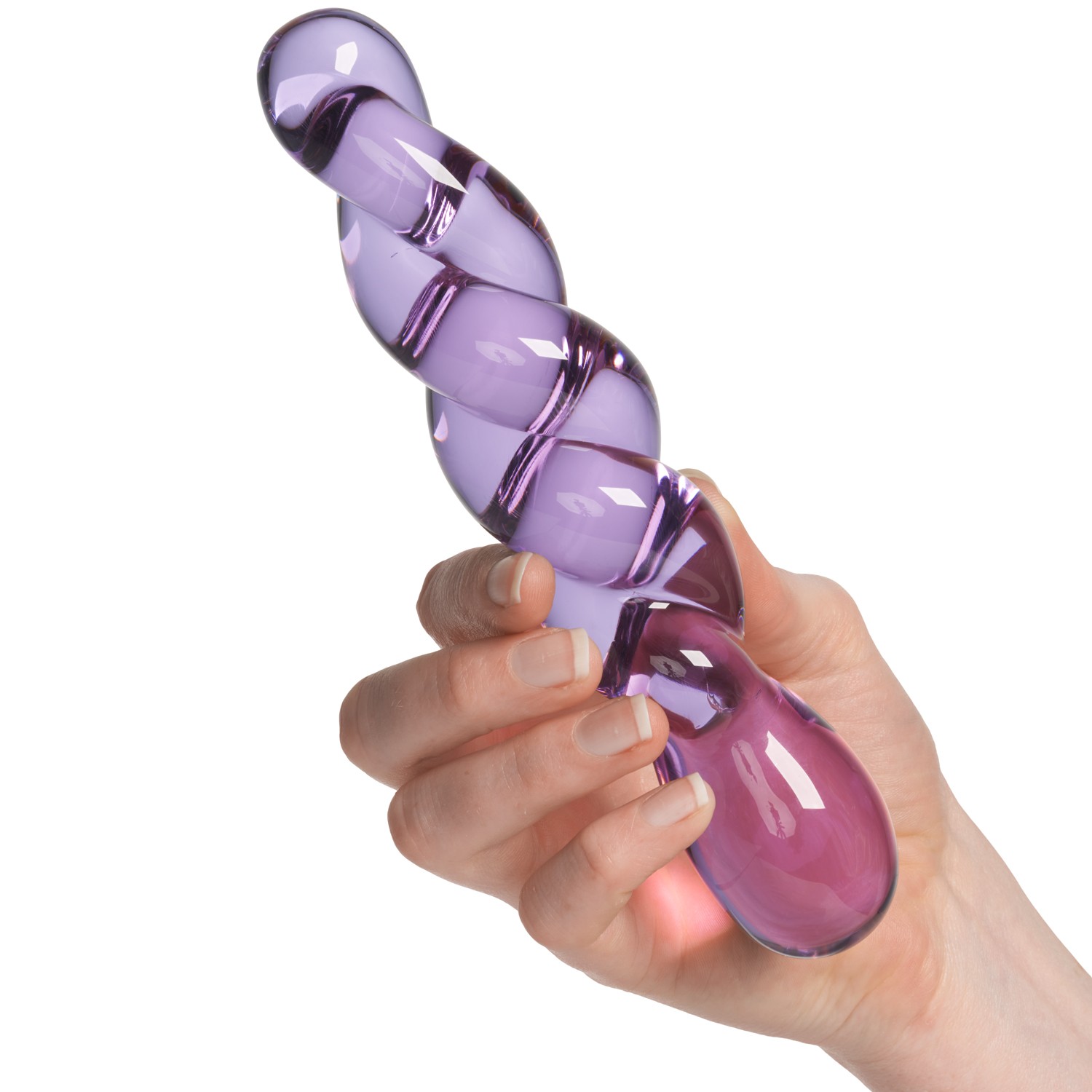 Sinful Twisted Lover Glass Dildo 19.8 cm 1