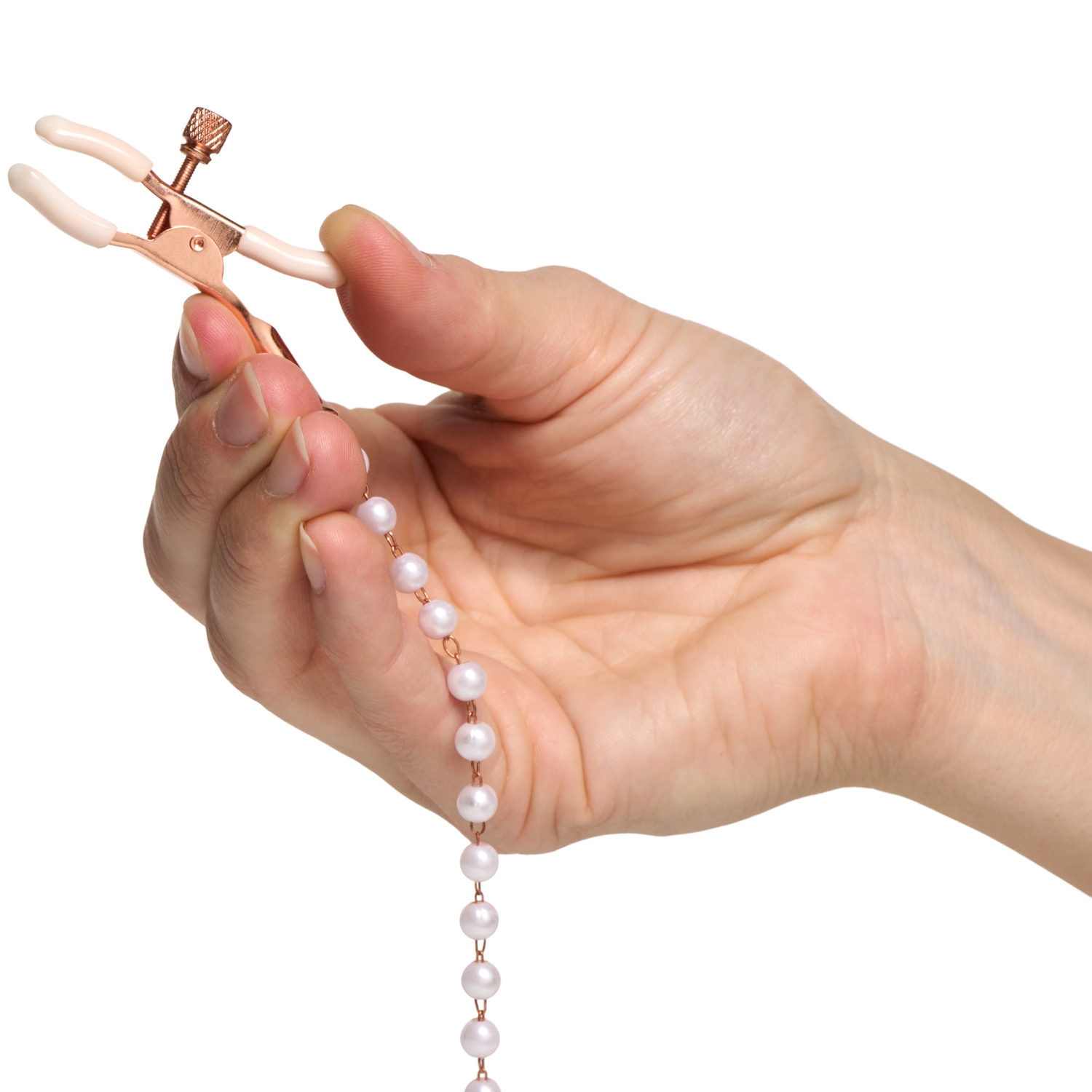Sex & Mischief Peaches 'n CreaMe Pearl Nipple Clamps 1