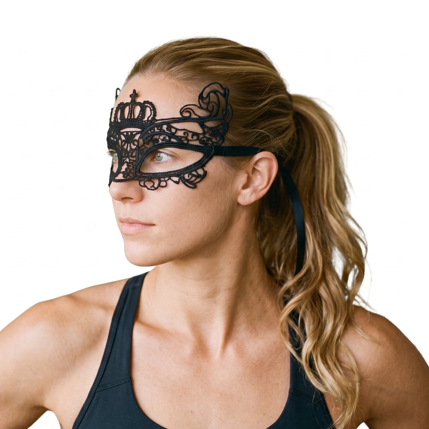 Obaie Spetsmask för Maskerad 2 st     - Black