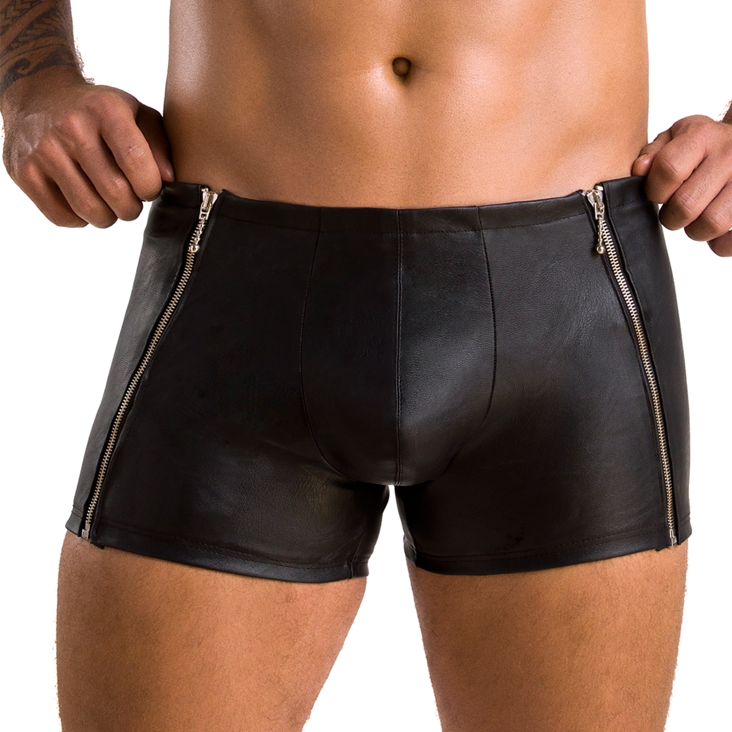 Passion Matt Svarta Shorts - Svart - L/XL | Män//Fetish//Fetishkläder//Till män//Underkläder För Män//Fetish Underkläder//Läderkläder//Passion//Boxer Shorts | Intimast