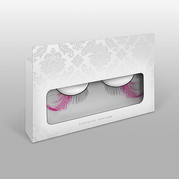 Baci Fjer Øjenvipper Pink-Sort 1