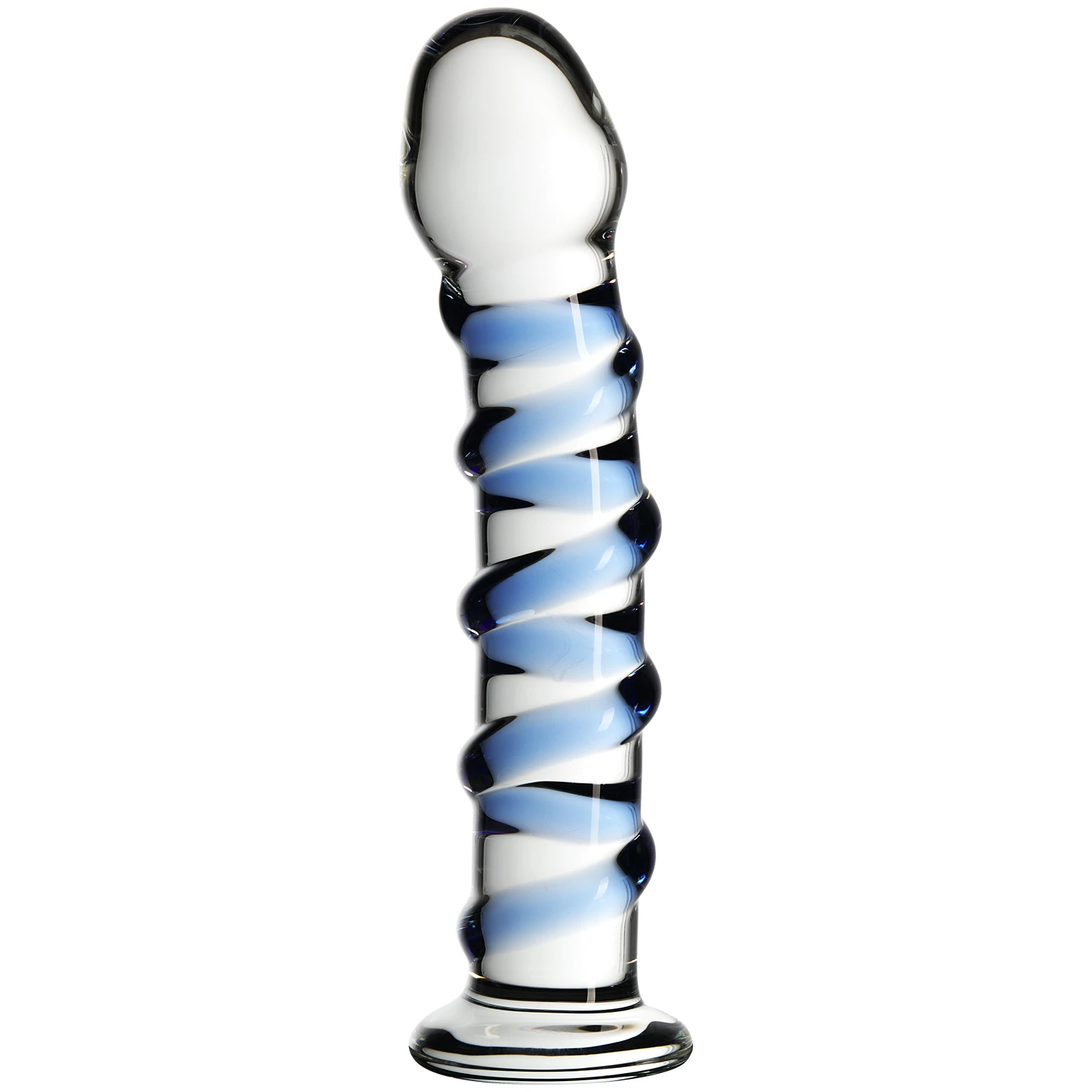 Icicles No 5 Gode en Verre Bleu 17,8 cm var 1