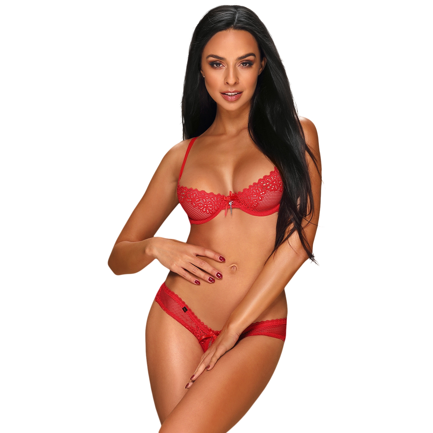 Obsessive Alabastra Red Bra Set 1