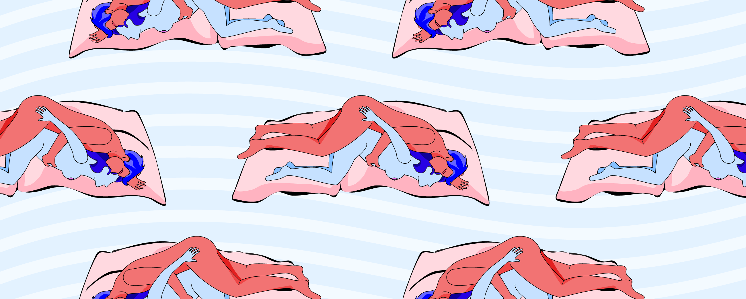 Illustrationer af spooning sexstillingen