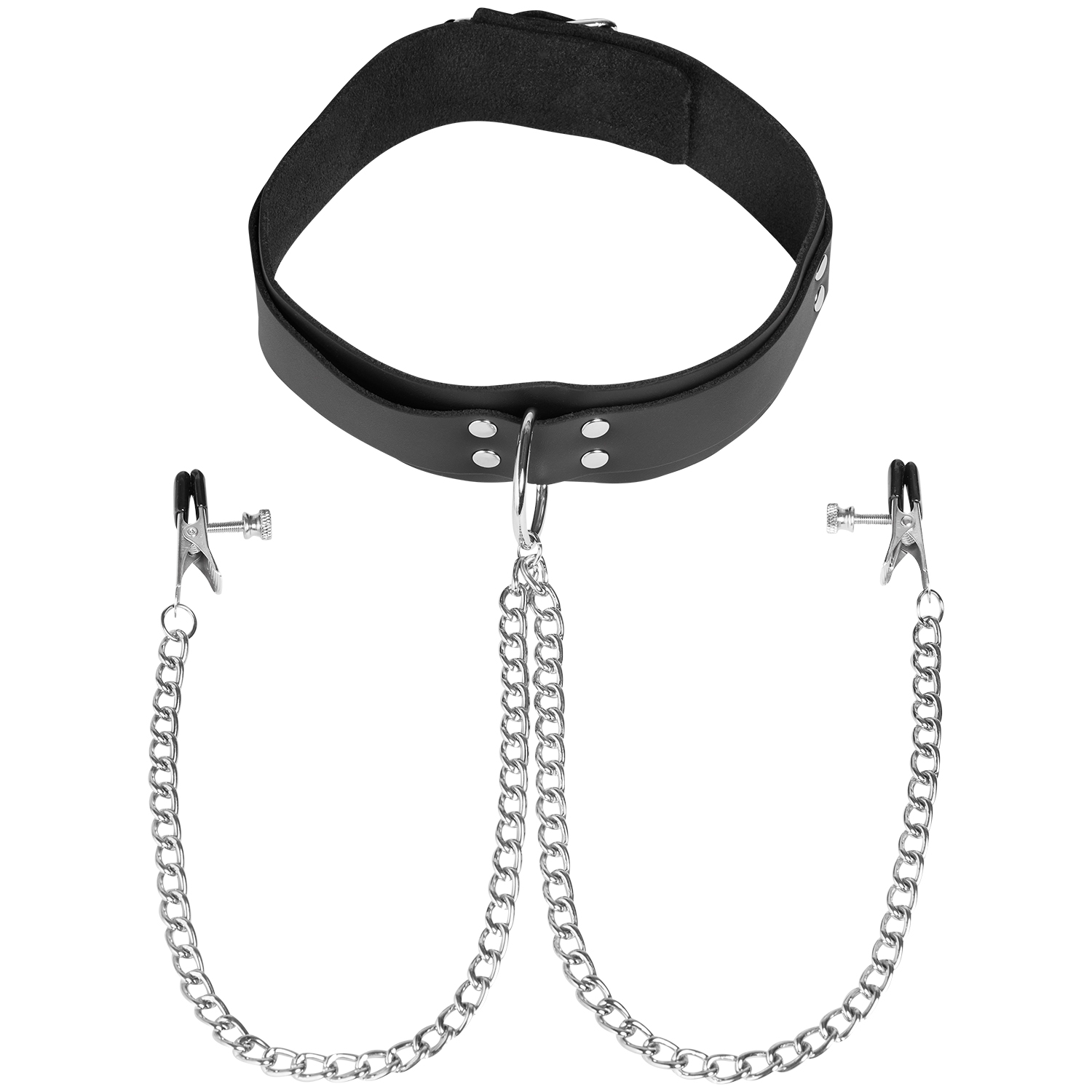 Spartacus Halsband Med Bröstklämmor Svart var 1