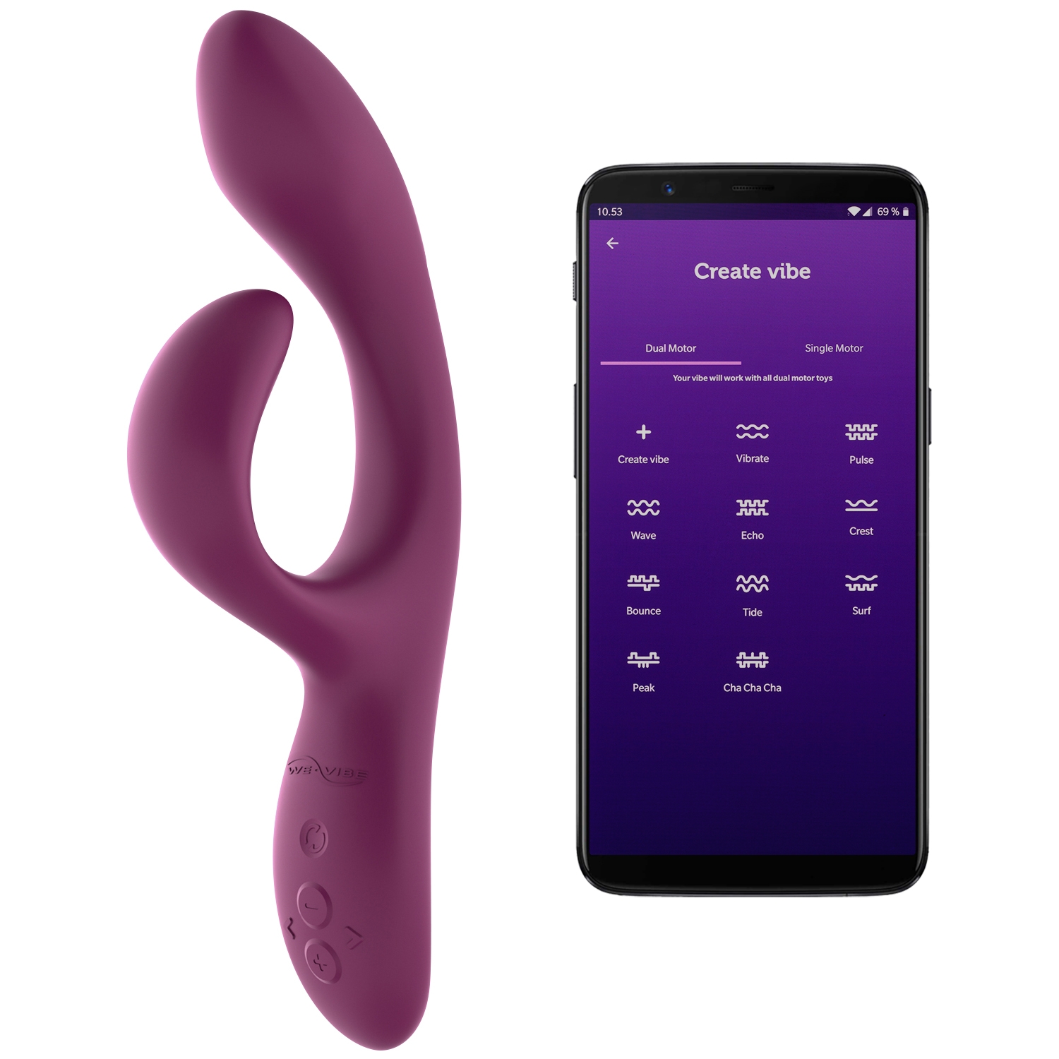 We-Vibe Nova 2 Rabbit Vibrator - Purple thumbnail