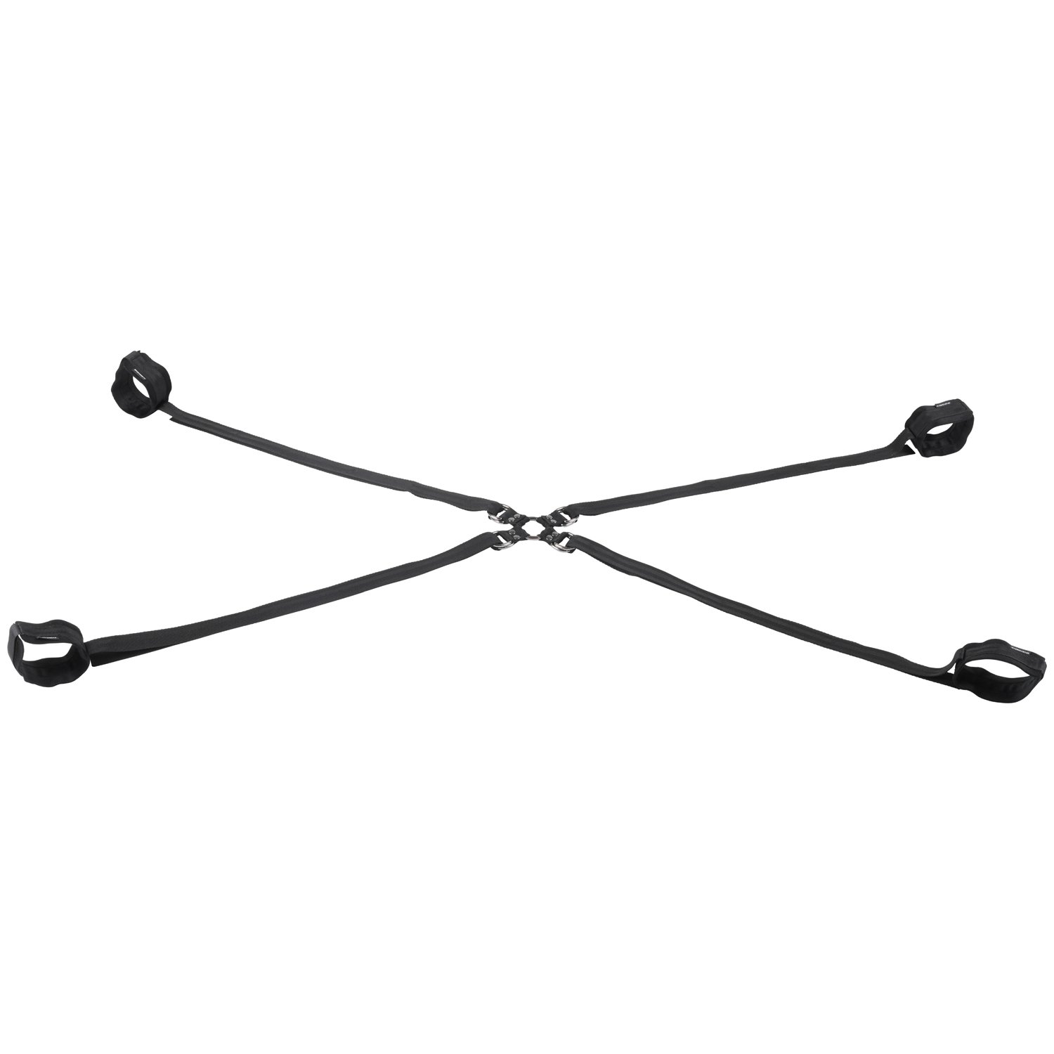 Sportsheets Velvet Noir Hogtie & Manchetter Bondagesæt - Sort
