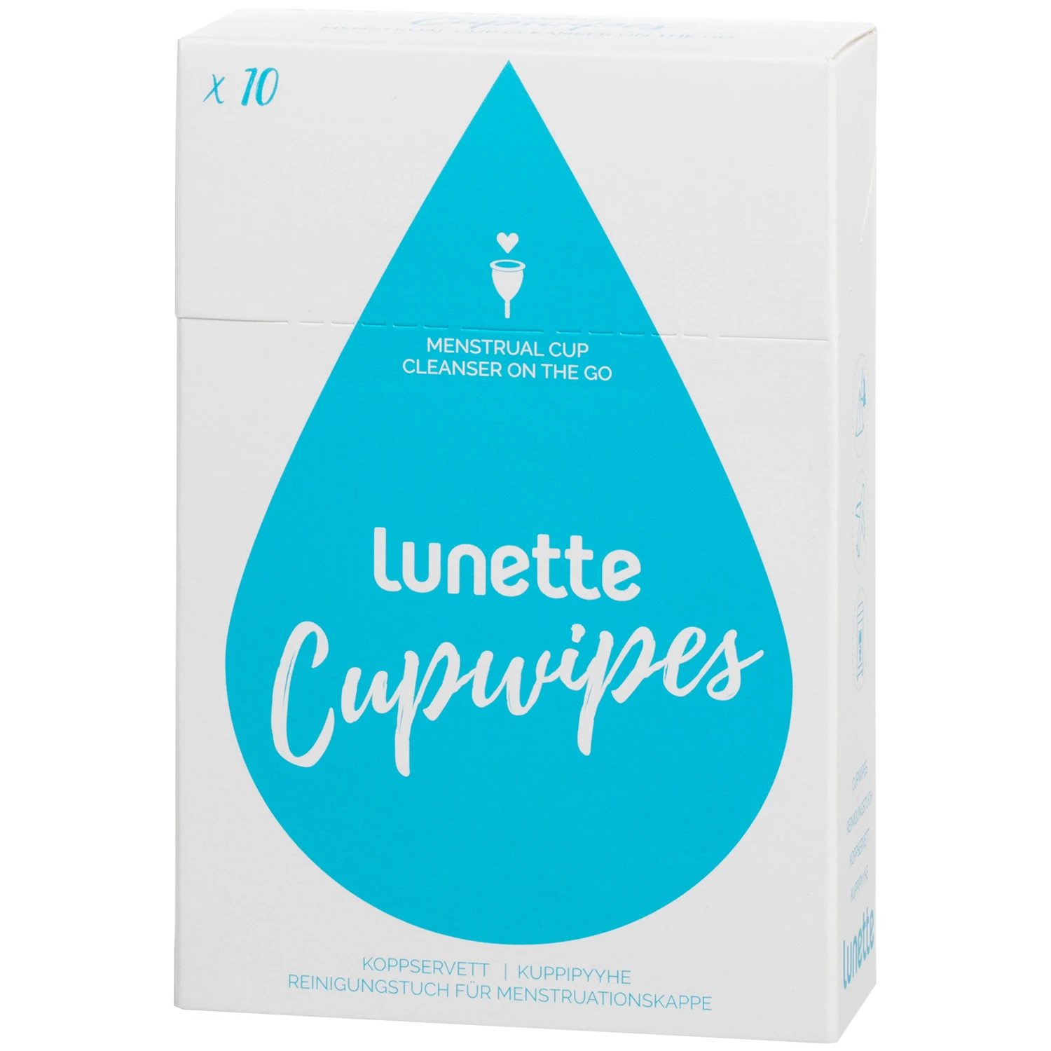 Lunette Renseservietter til Menstruasjonskopp 10 stk 1