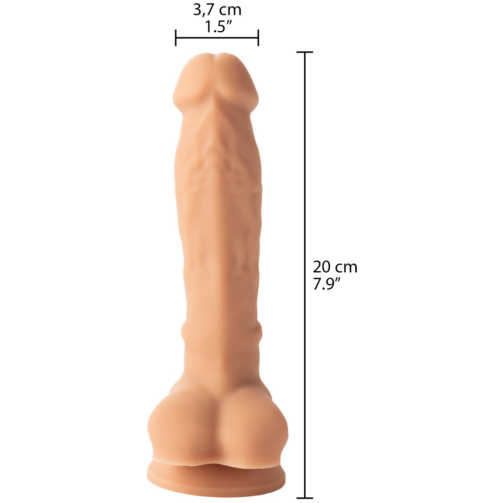 Willie City Luxe Superrealistisk Silikondildo 20 cm 1