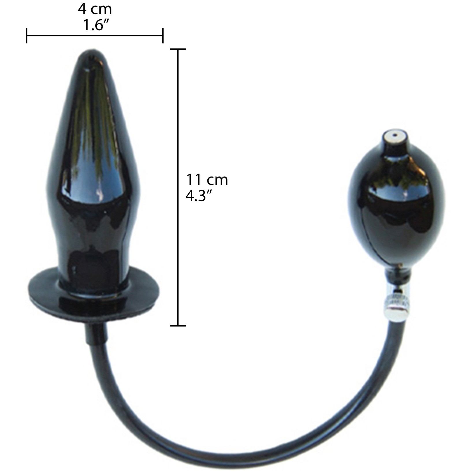Mister B Aufblasbarer Analplug Schwarz 11 cm var 2
