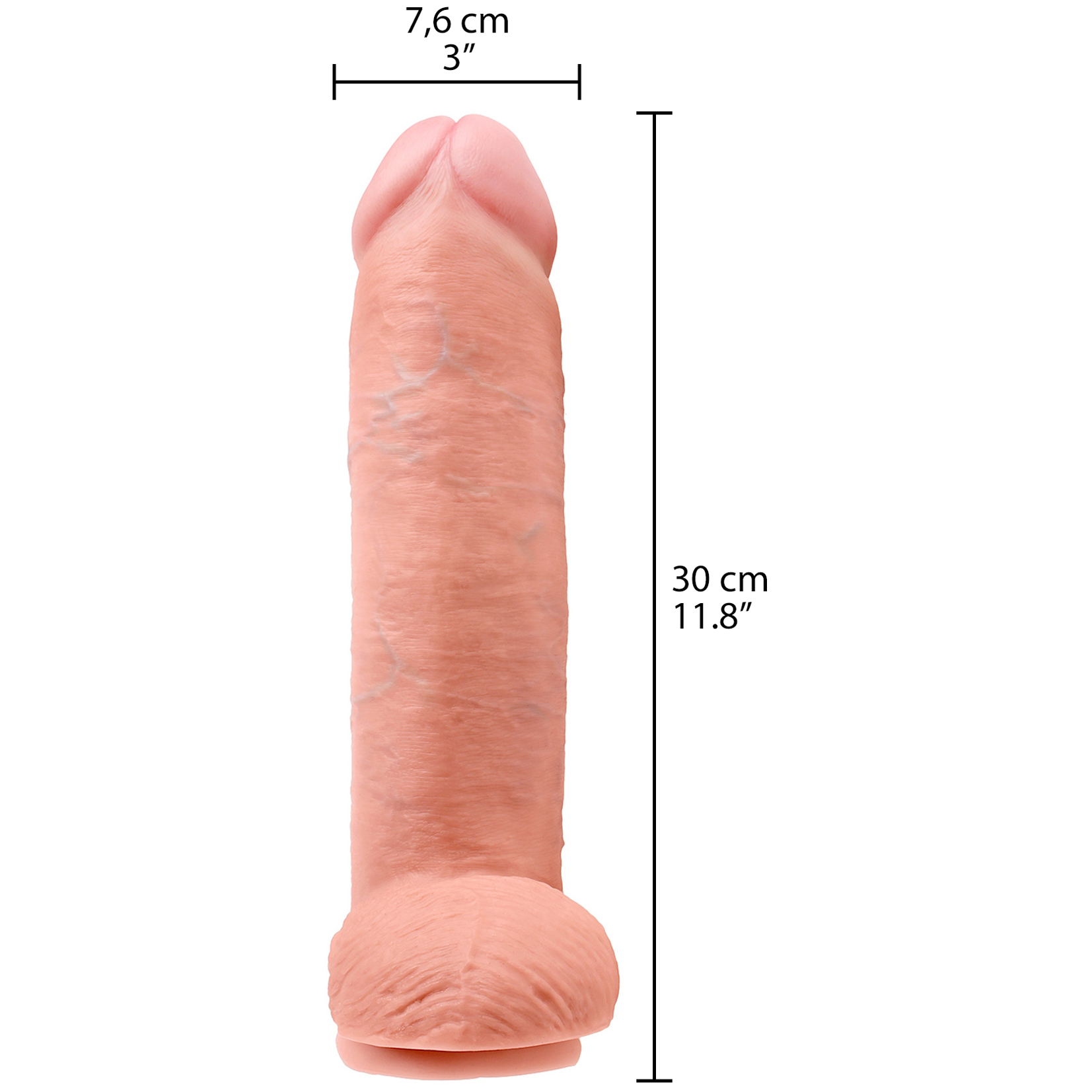 King Cock Realistisk Dildo med Testikler 30 cm 1