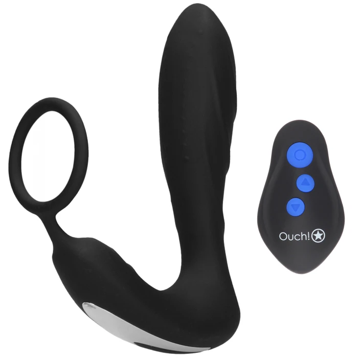 Ouch! Electro and Vibrating Butt Plug with Cock Ring var 1