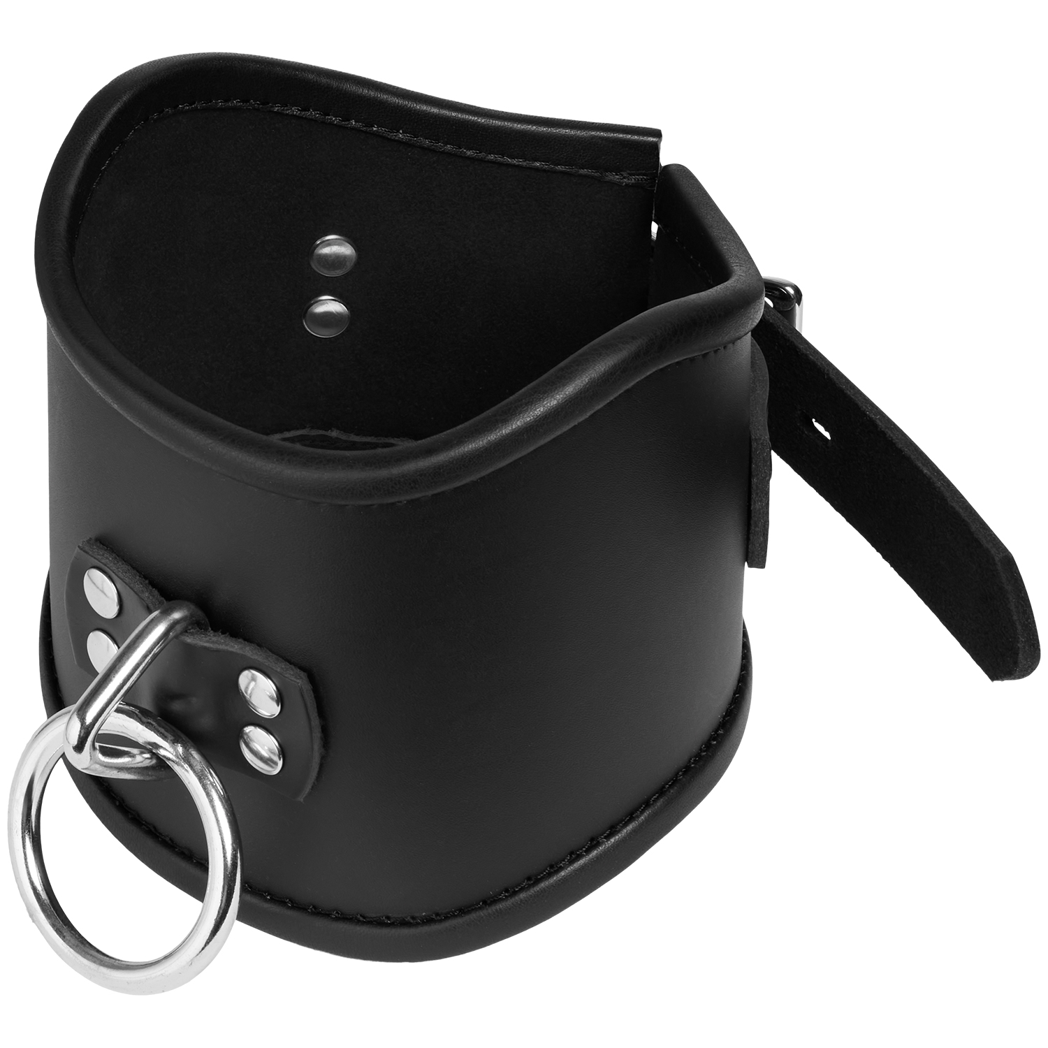 Strict Leather Locking Posture Collar Halsbånd - Black - S thumbnail