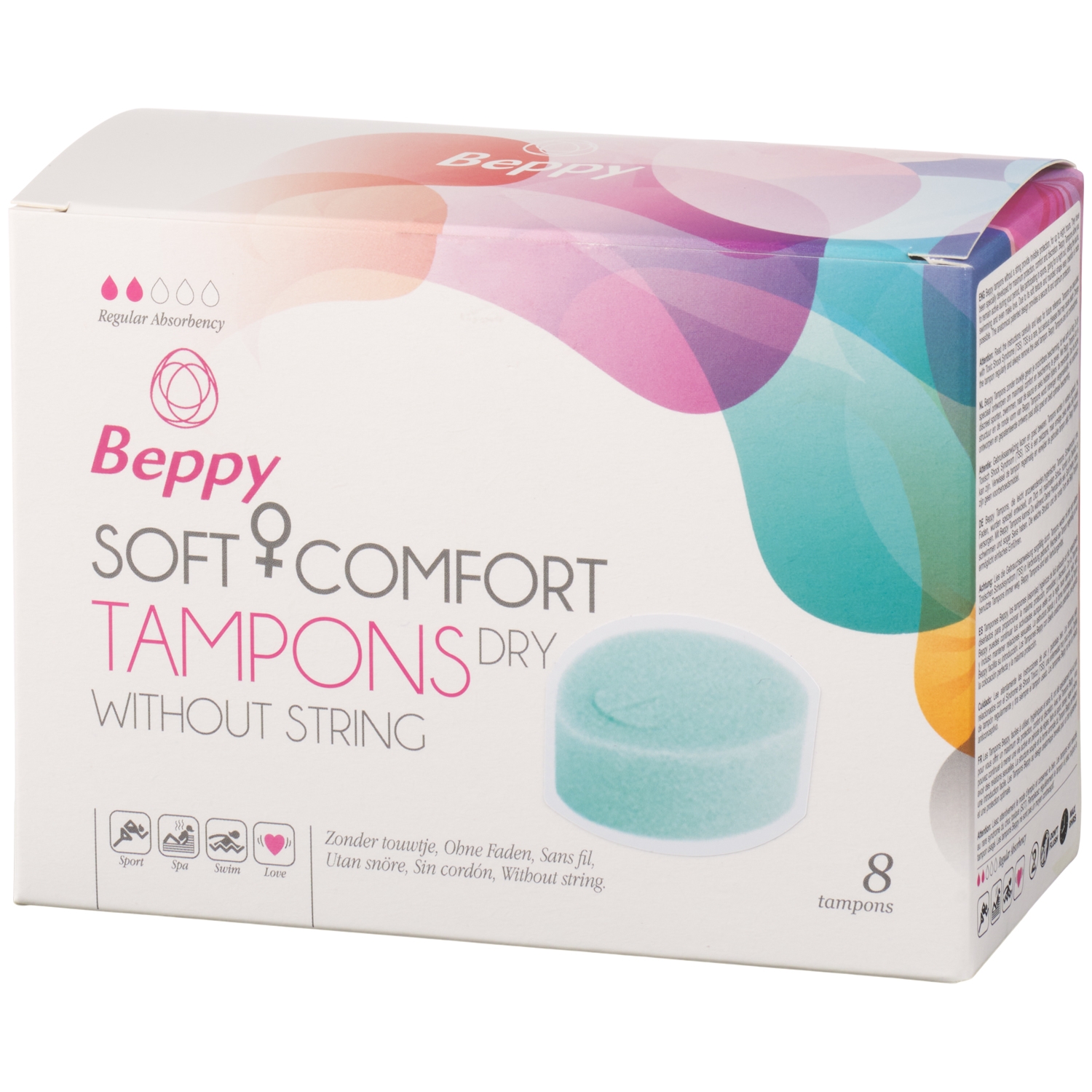Beppy Dry Comfort Tampons 8 stk     - Blå