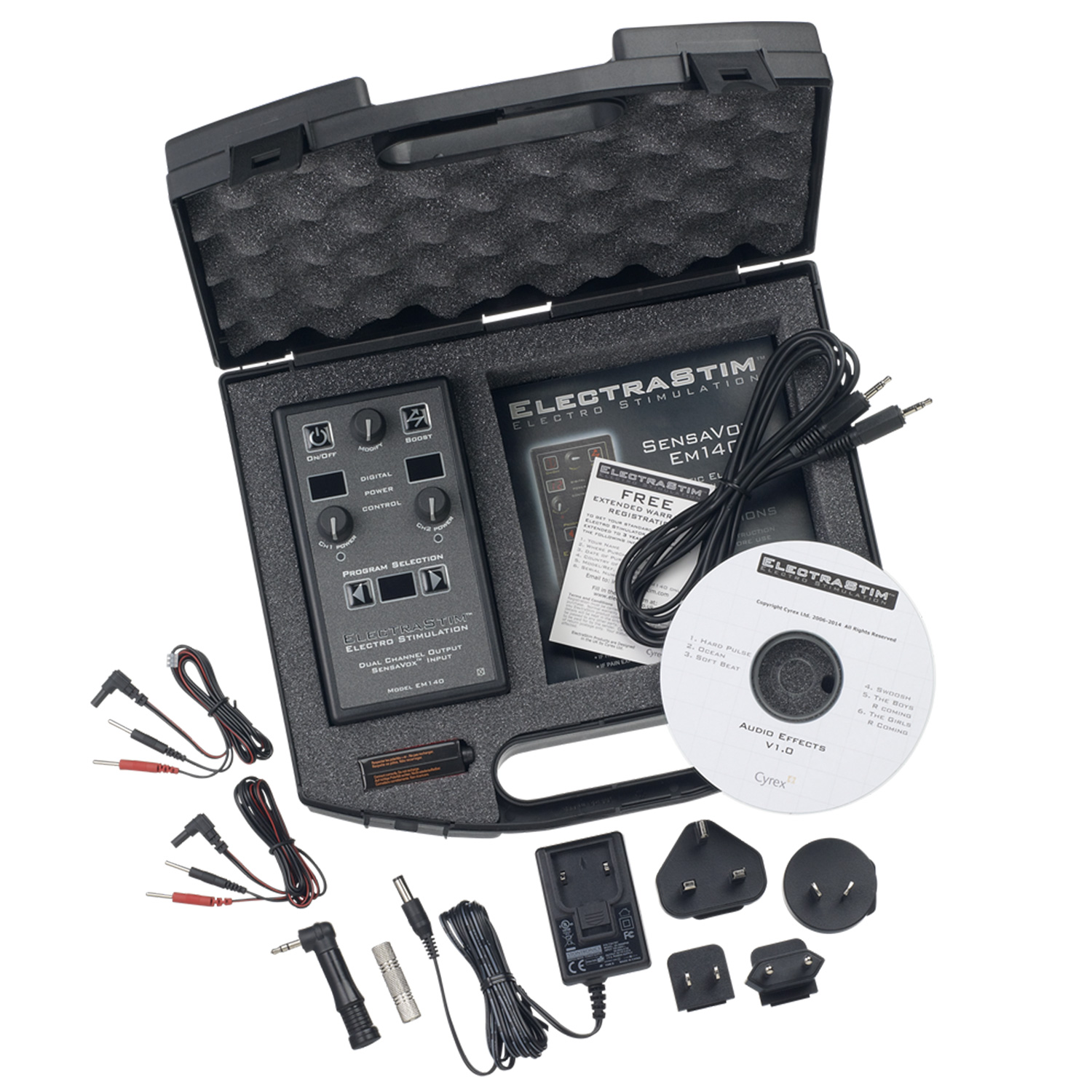 ElectraStim ElectraStim SensaVox Electro Sex Stimulator - EM140 - Svart