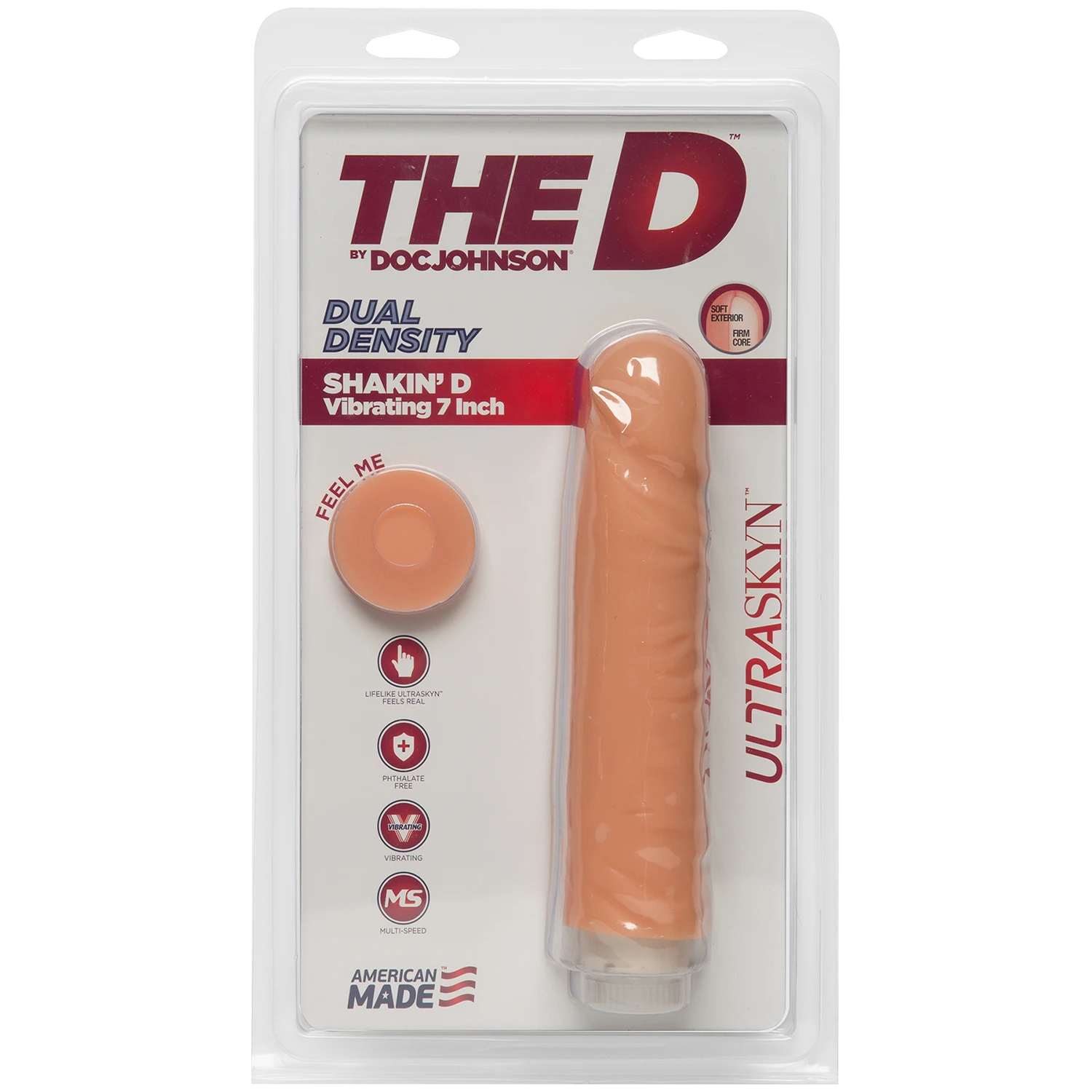 The D by Doc Johnson Vibrerende Dildo 18 cm 1