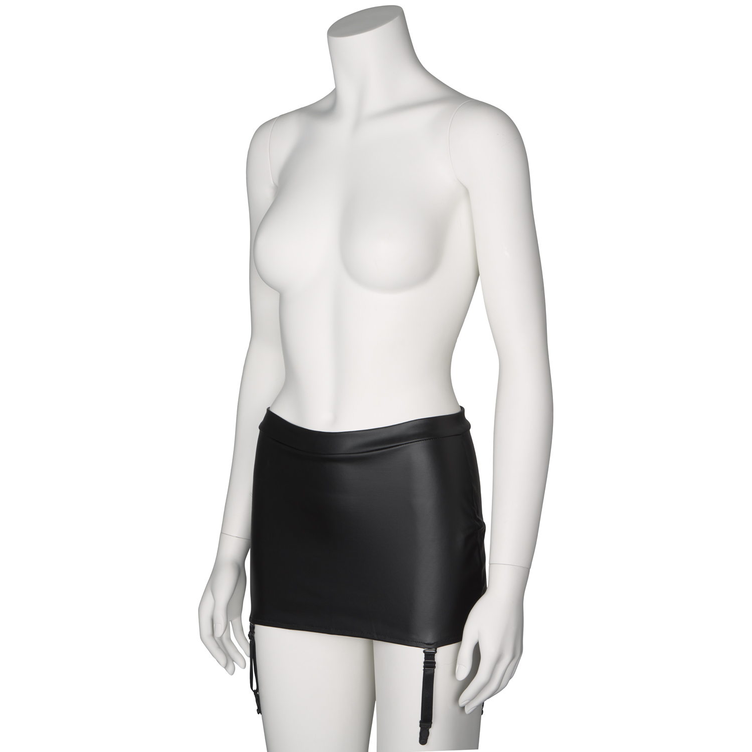 NORTIE Fetish Wetlook Jupe Courte avec Porte-Jarretelles 2