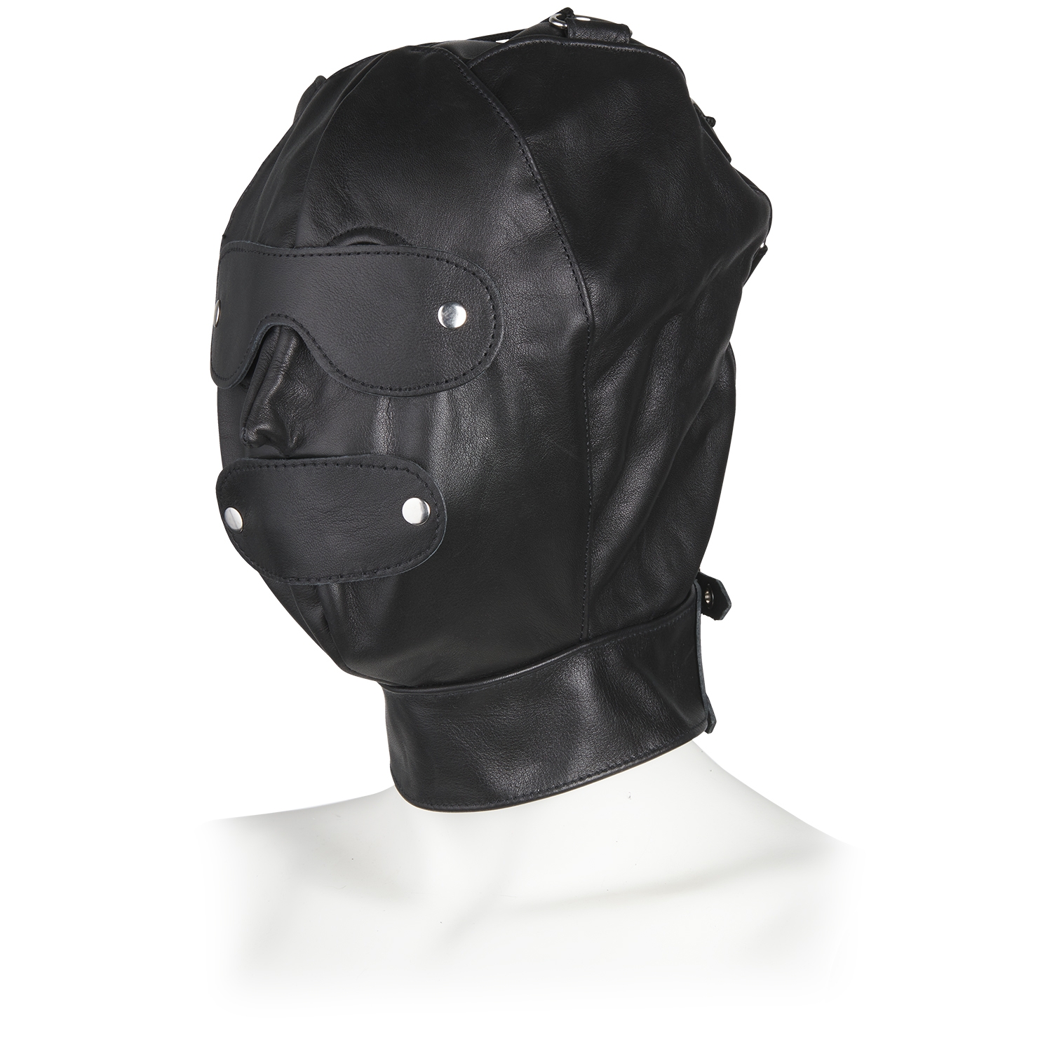 Rimba Justerbar Læder Maske - Black - One Size