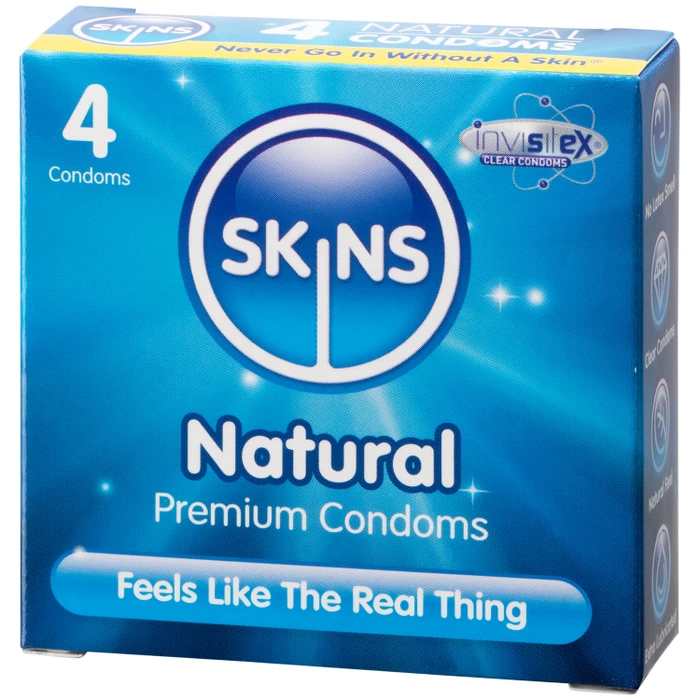 Skins Natural Condoms 4 Pack var 1