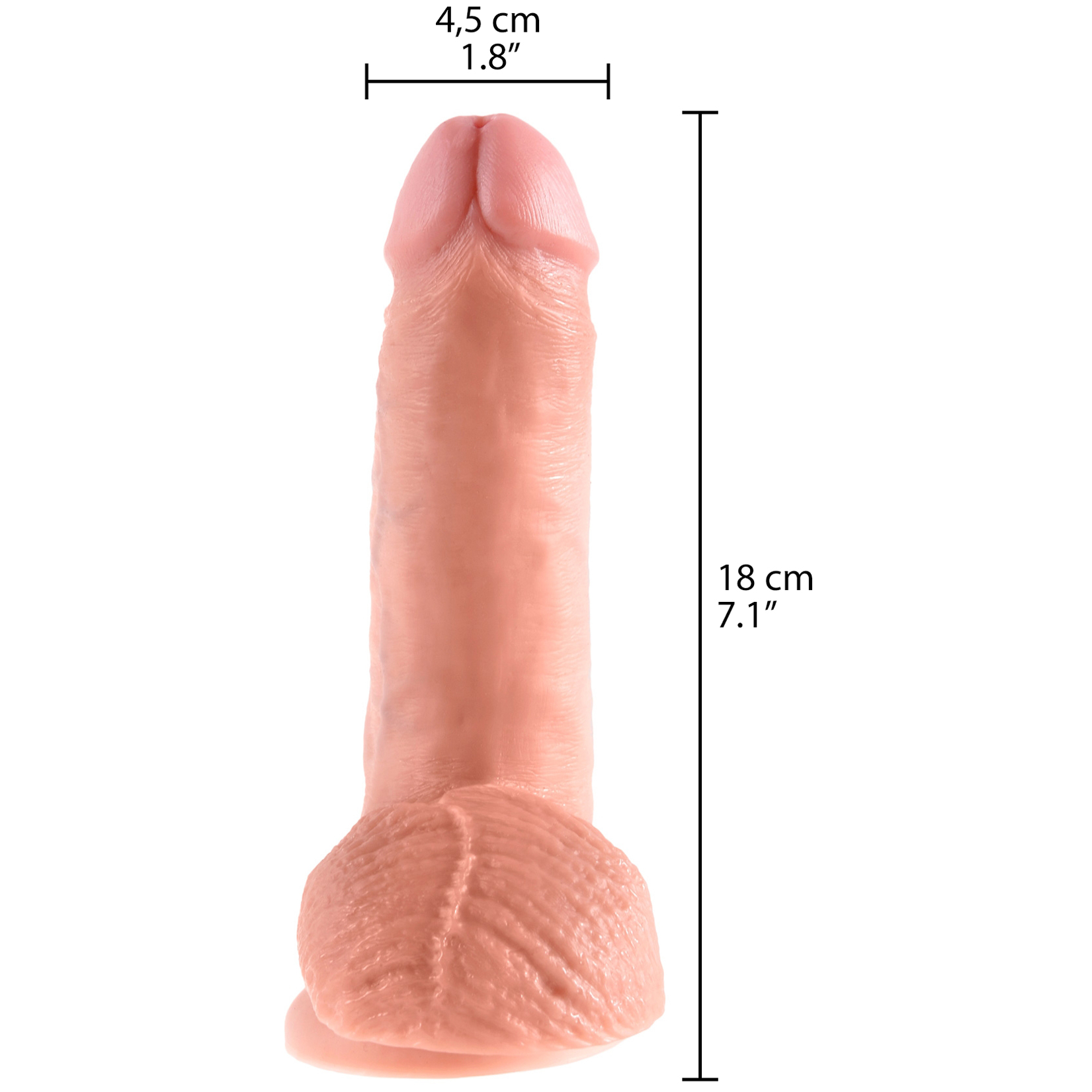 King Cock Gode Réaliste avec Testicules 18 cm 1