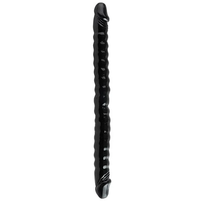 Basix Rubber Works Ribbed Double Dildo 18 inches var 1
