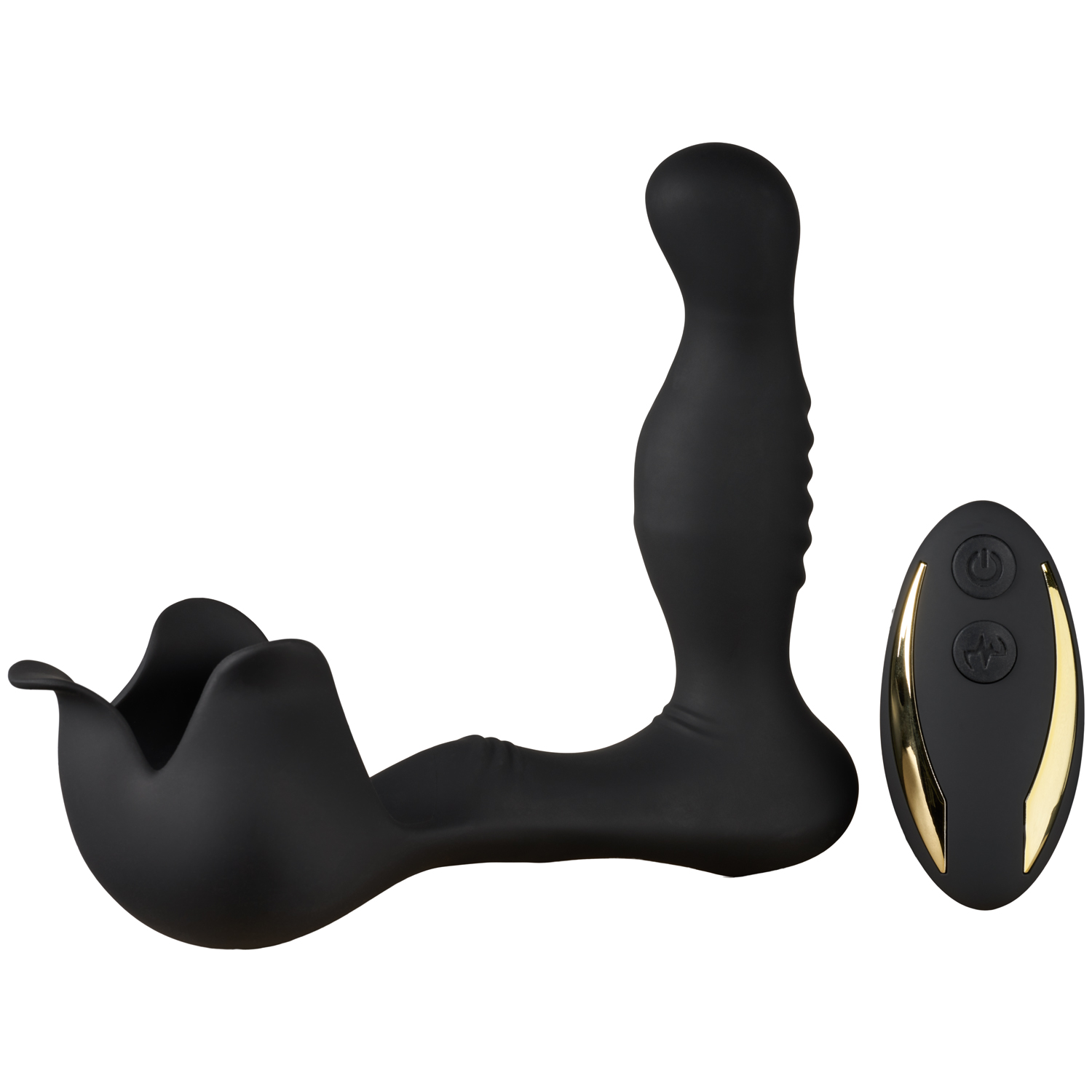 Tracy's Dog Anal Vibrator med Testikel Massager - Sort