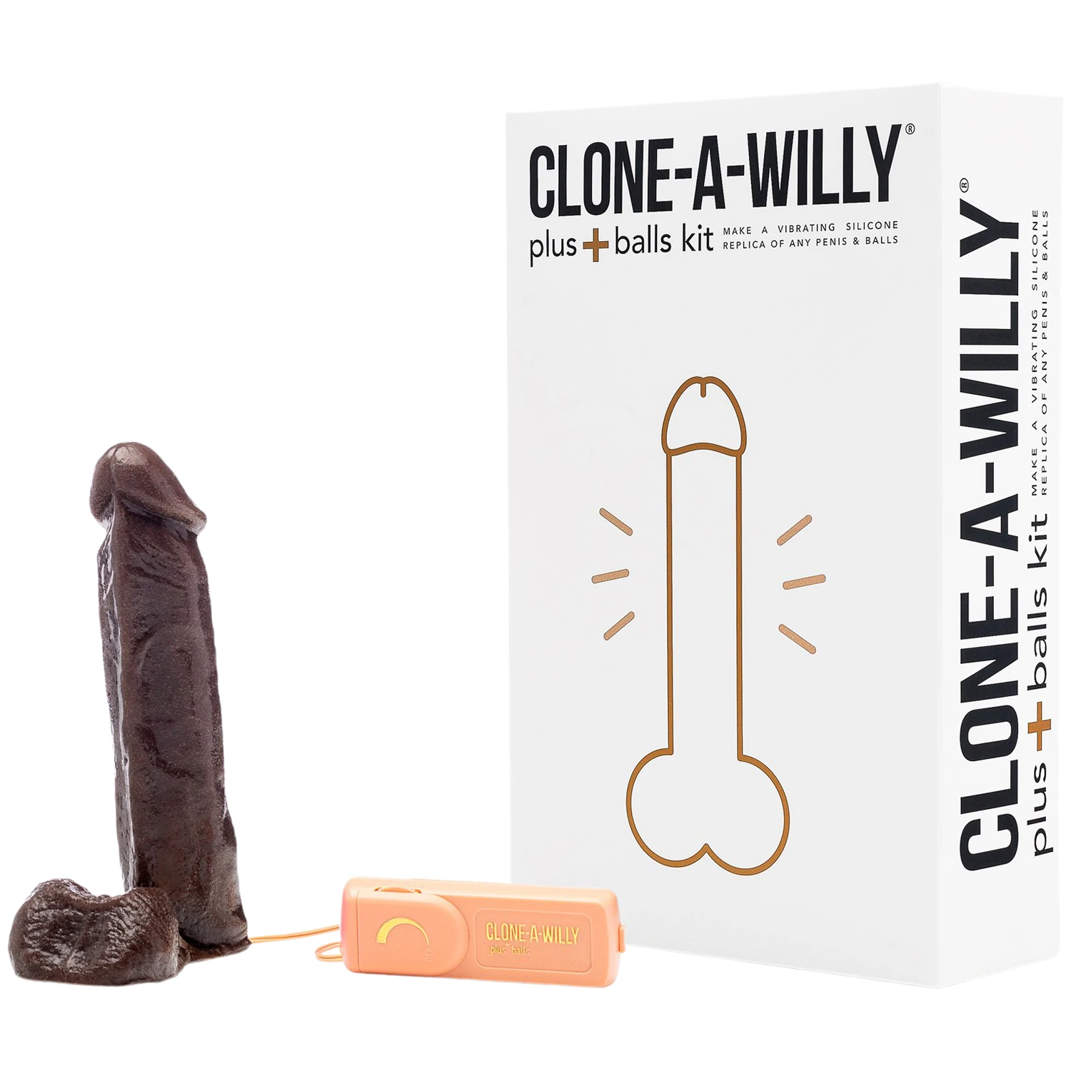 Clone-A-Willy Plus Balls DIY Homemade Dildo Kit Deep Skin Tone var 1