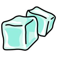 Illustratie van twee ijsblokjes